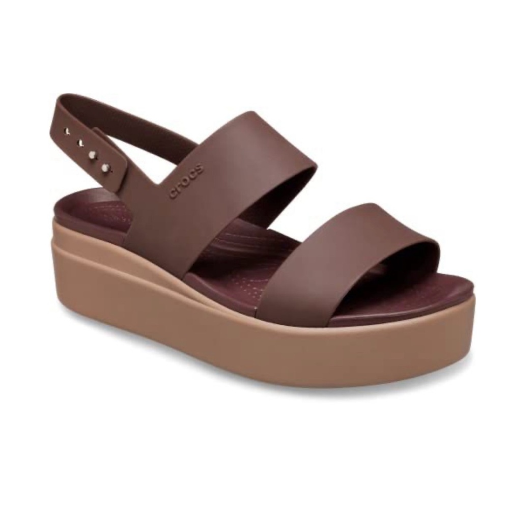 CROCS Women's Brooklyn Low Wedge Sandals Size 8